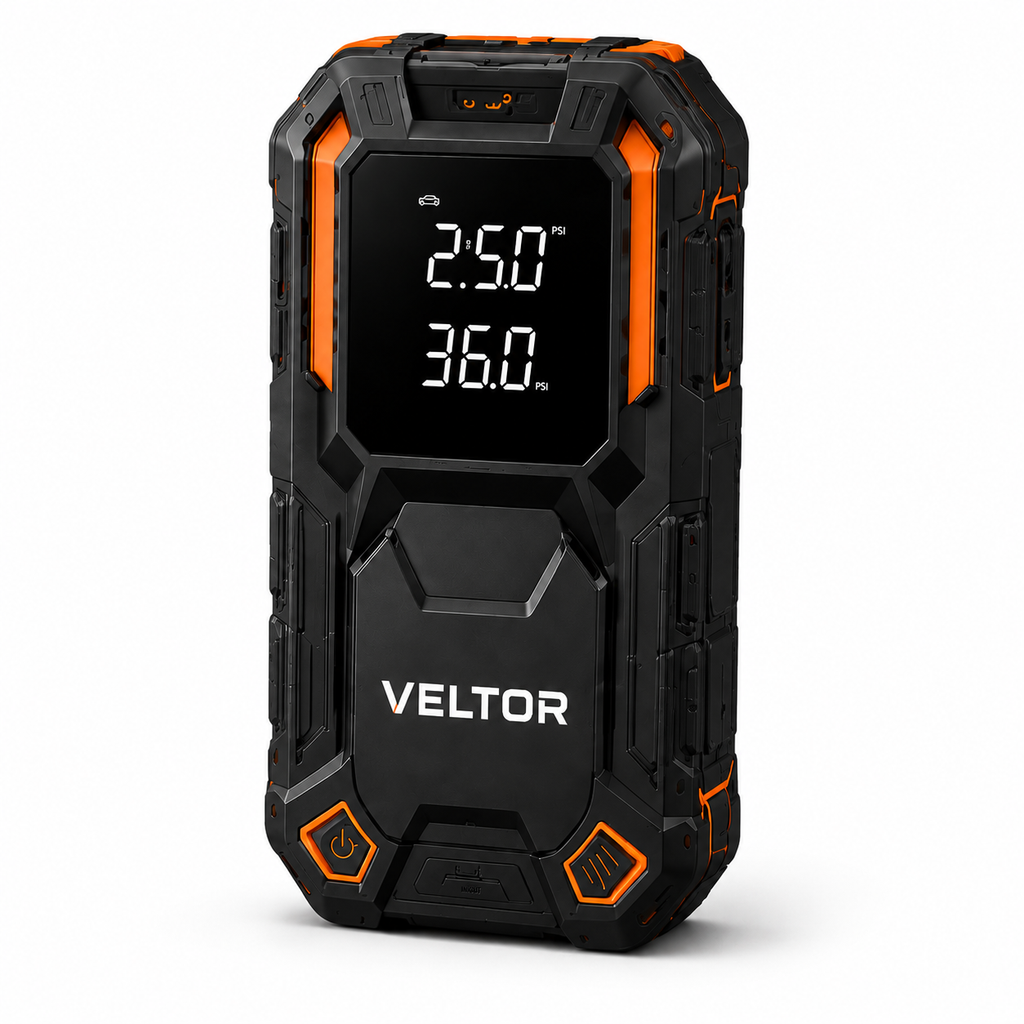 Veltor RoadGuard 4-in-1 Car Jump Starter + Air Compressor