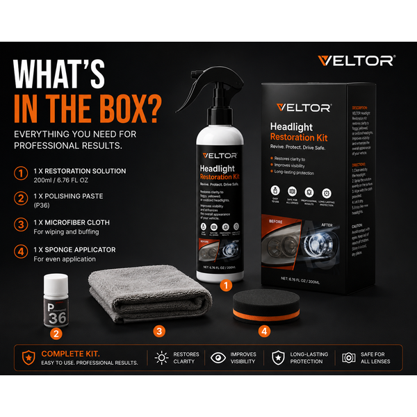 Veltor Super Headlight Restoration Kit